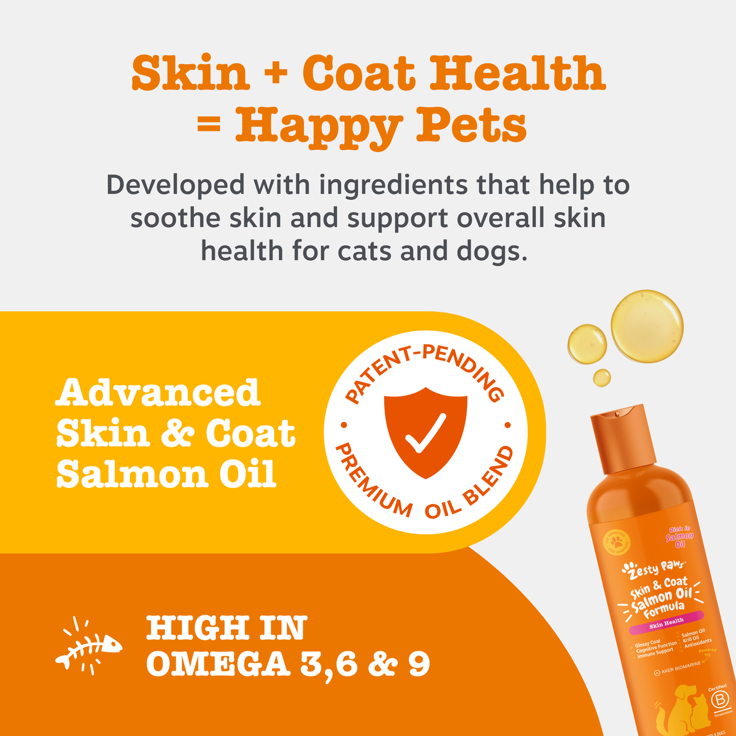 Zesty Paws Skin & Coat Salmon Oil