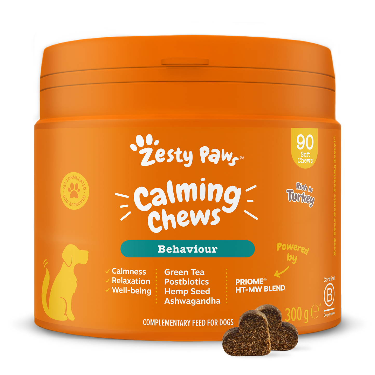 Zesty Paws Calming Chews - Turkey - 90 Chews