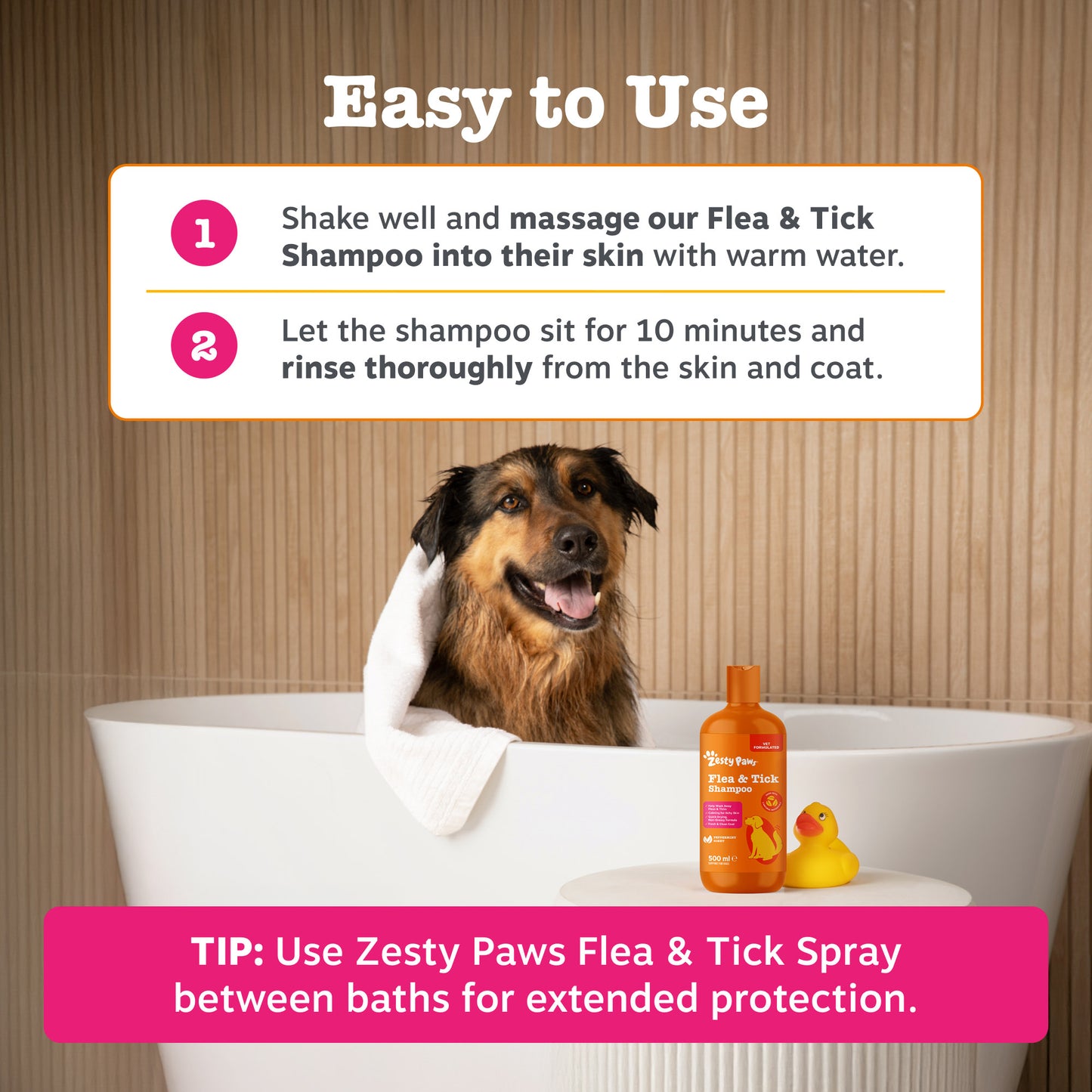 Zesty Paws Flea & Tick Shampoo