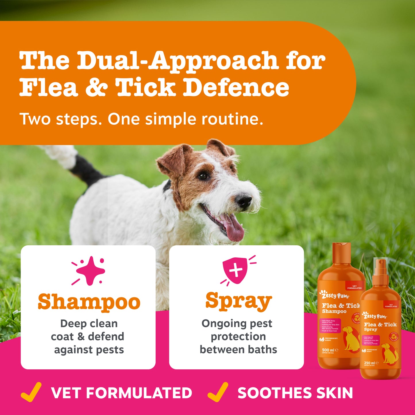 Zesty Paws Flea & Tick Shampoo