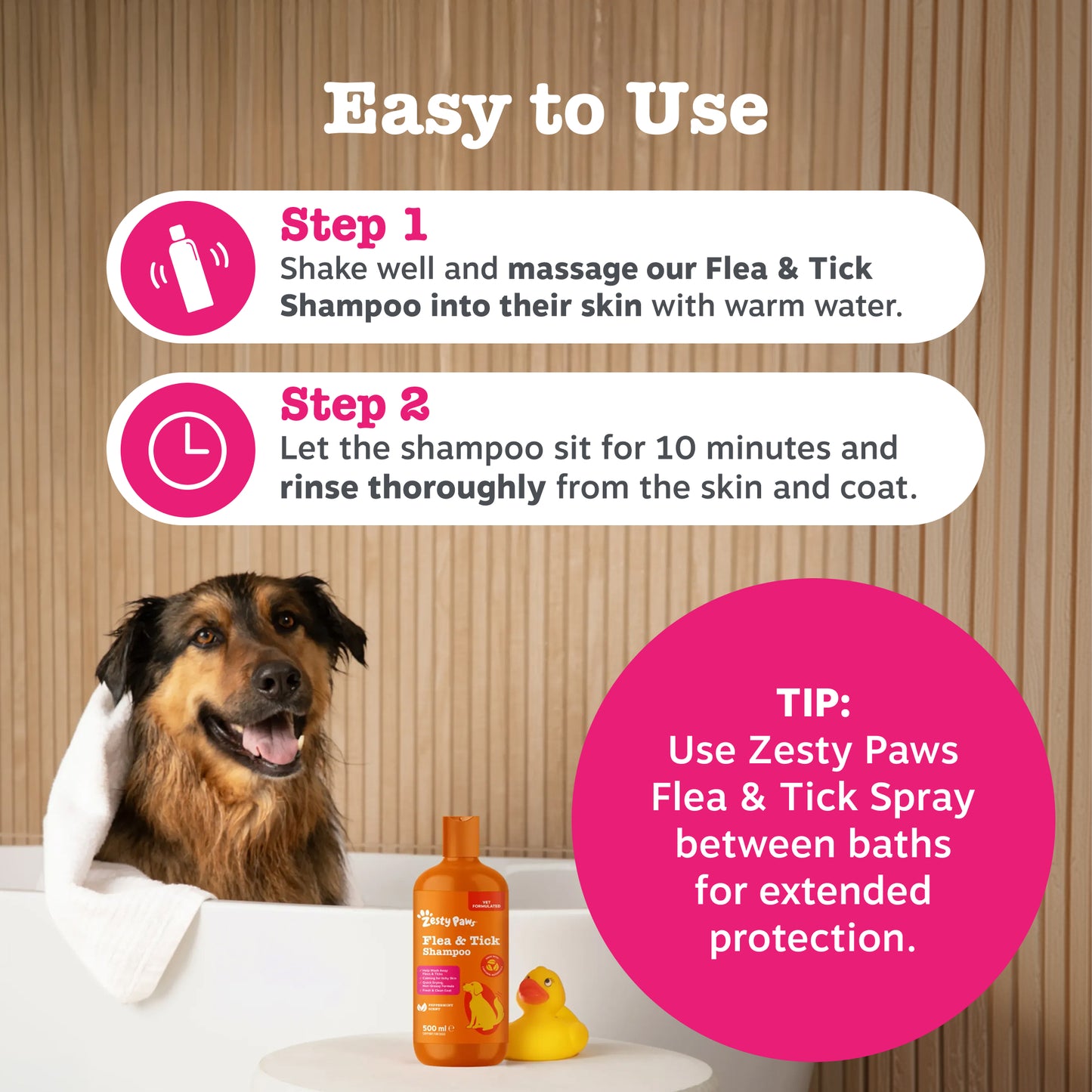 Zesty Paws Flea & Tick Shampoo