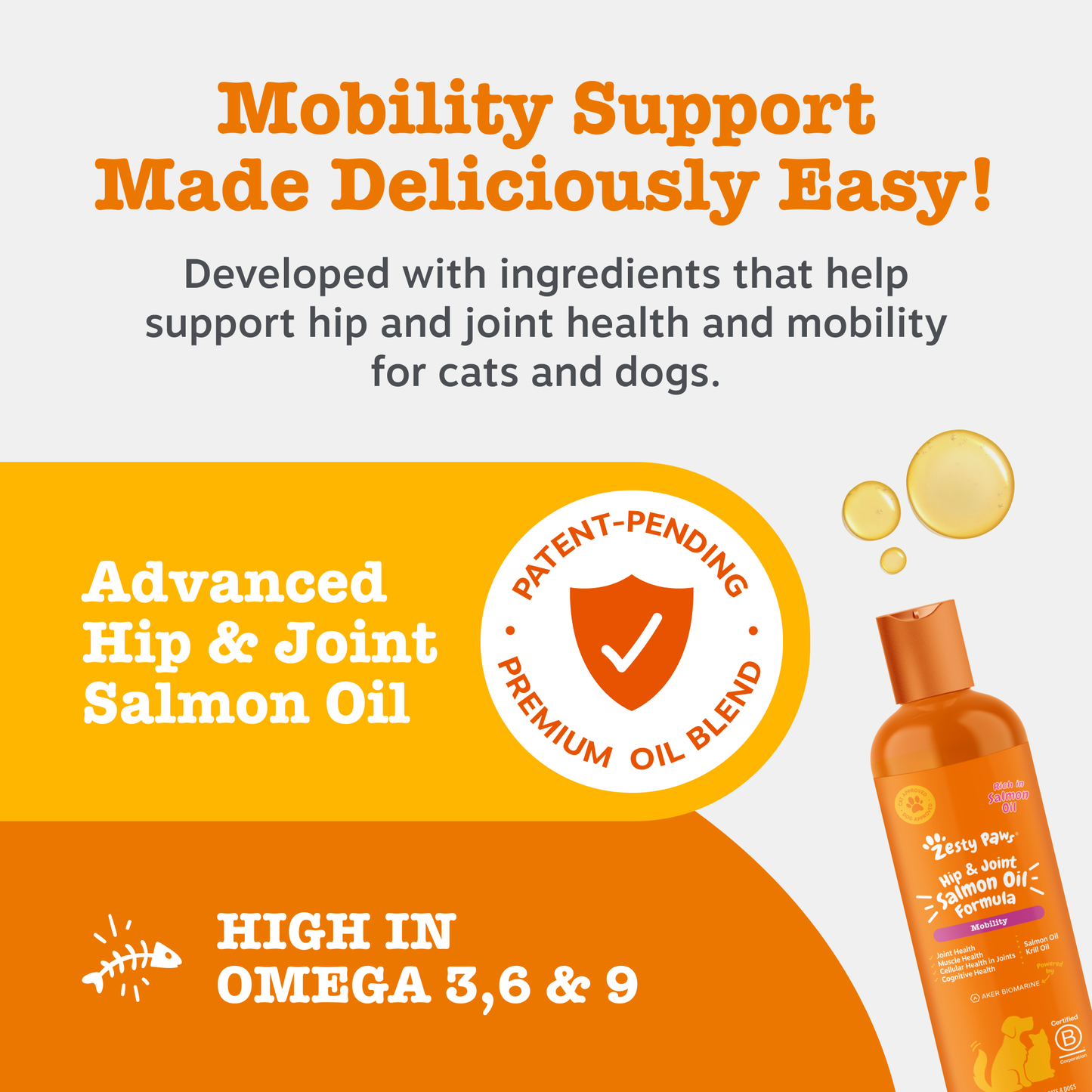 Zesty Paws Hip & Joint Salmon Oil