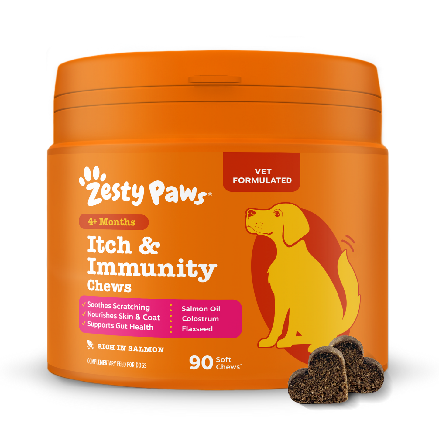 Zesty Paws Itch & Immunity Chews 90 Tub