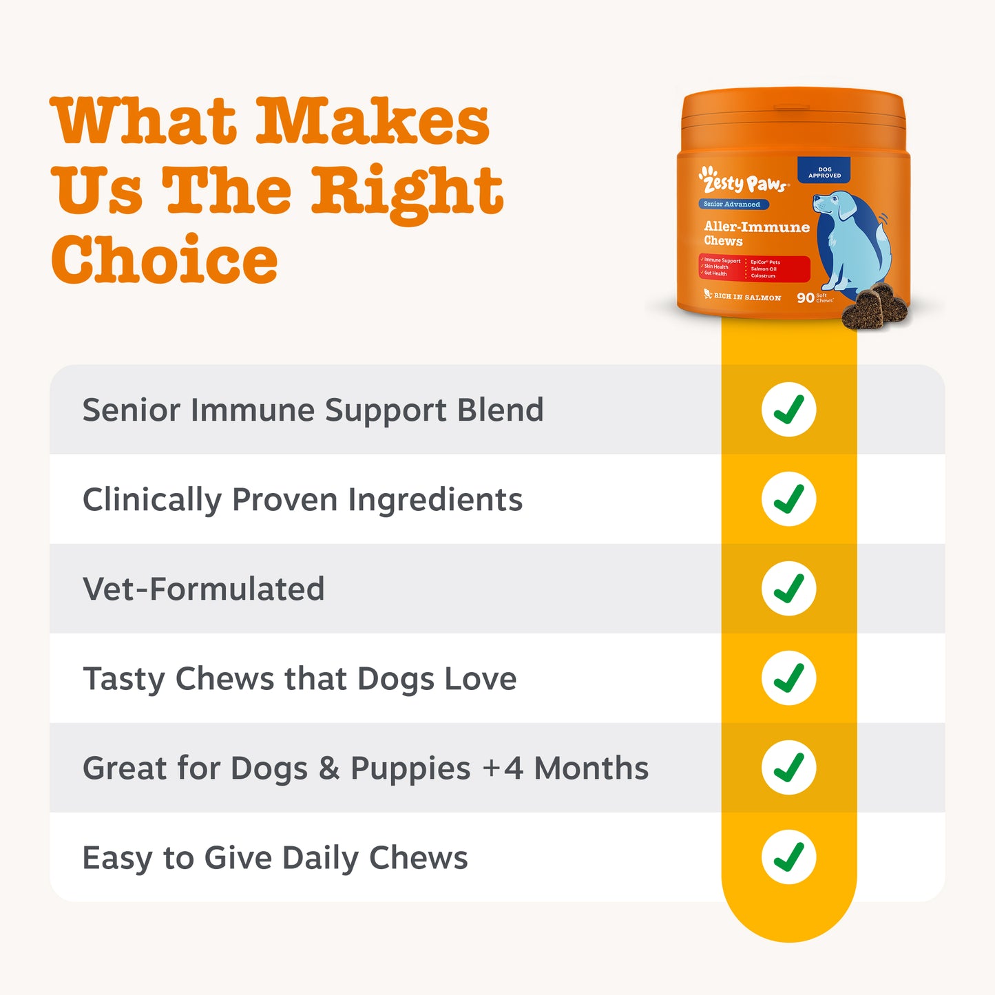 Zesty Paws Senior Advanced Aller-Immune Chews
