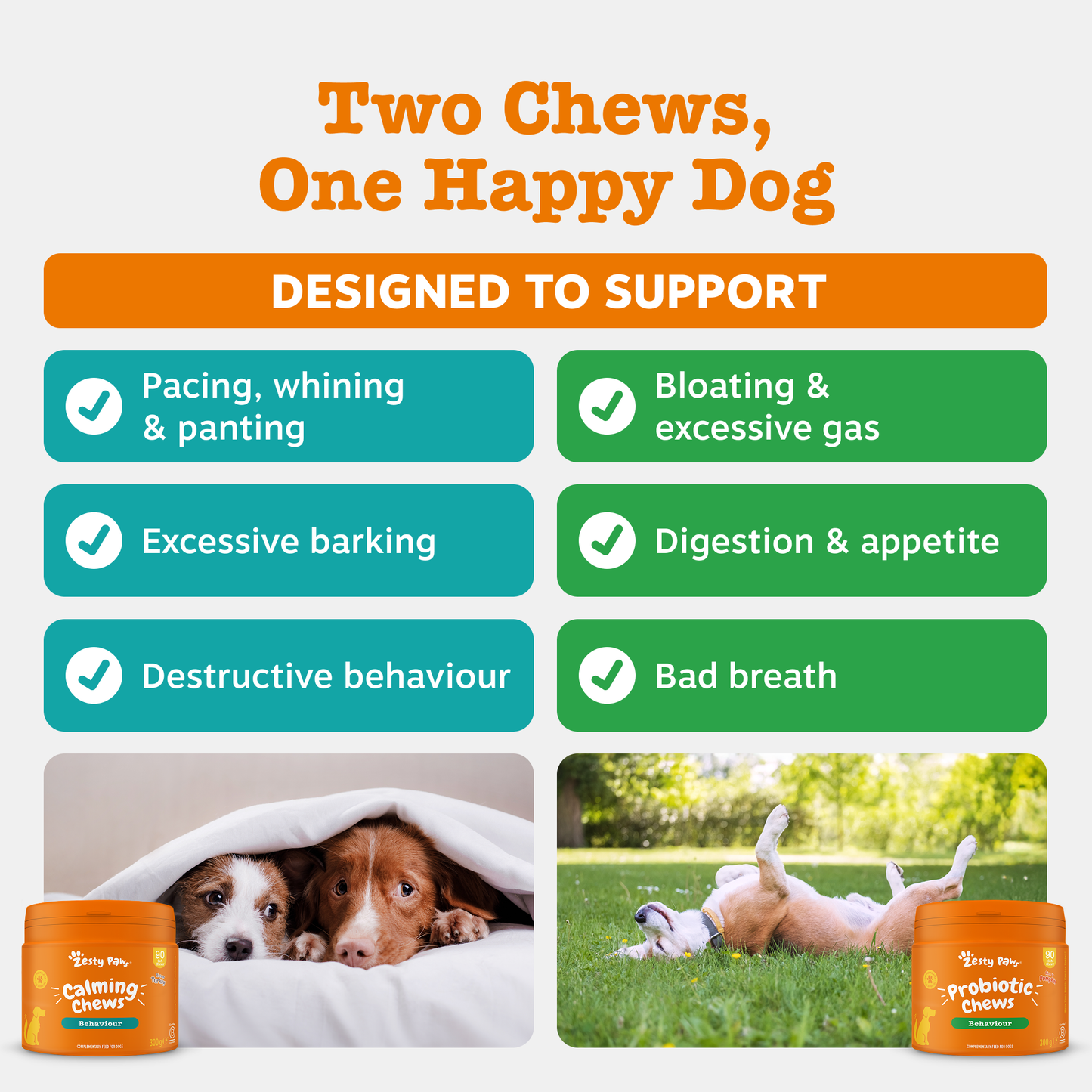 Zesty Paws UK Dog Digestive & Calming Duo
