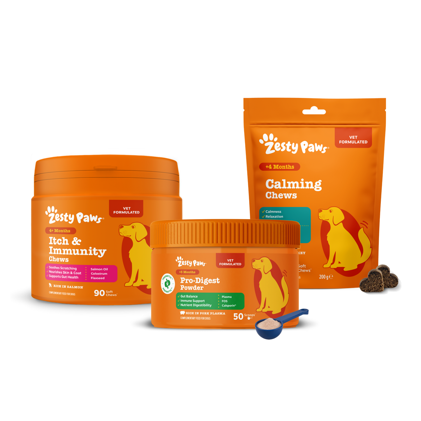 Zesty Paws UK Rescue Dog Trio