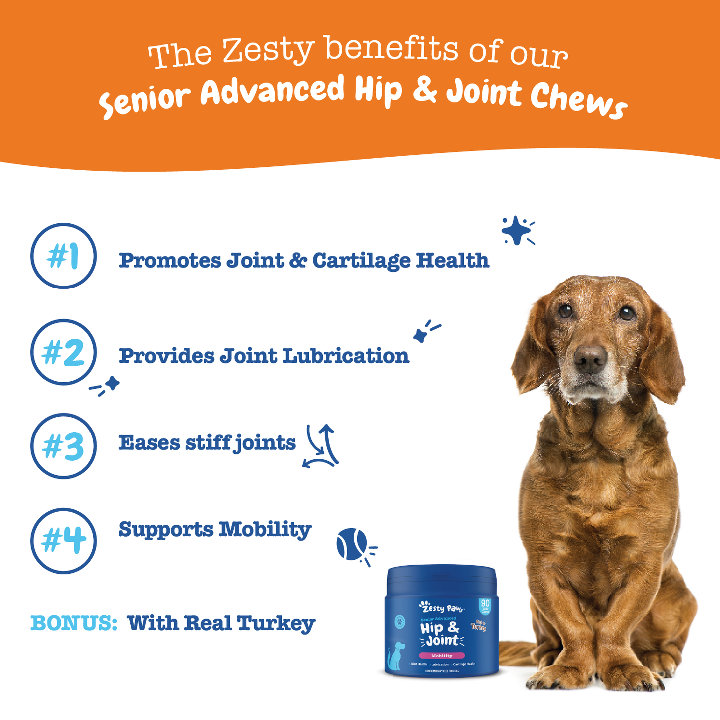 Zesty Paws UK Senior Advanced Hip & Joint Chews